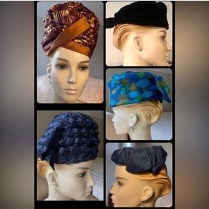 5 Vintage Women's Hats Collection